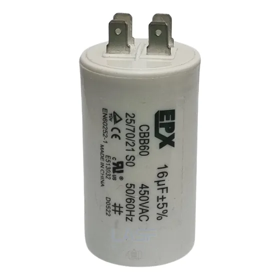 Capacitor Eletrolítico Epx Cbb60 16uf 450v 50/60hz Permanente Cbb60 16uf 450v