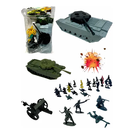 Soldaditos De Guerra + Combate + Tanque X 2 + Cañón + Elite