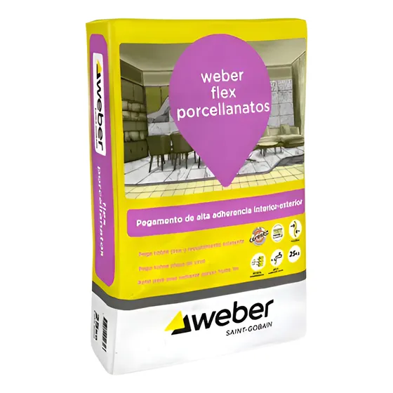Pegamento Weber Porcellanato Flex X 25kg