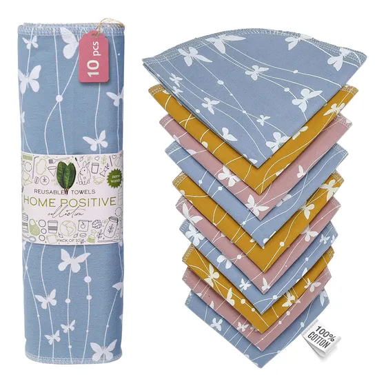 Toalla Papel Reutilizabl  Servilleta Lavabl Tela Lavable