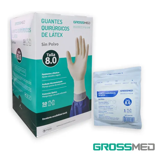 Guantes Quirúrgicos Estériles De Látex (talla 8.0) 