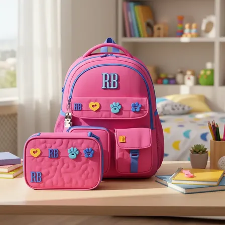 Kit Mochila De Costas Rb Rebecca Bonbon Com Estojo Box Rosa-chiclete Rebeca Com Estojo