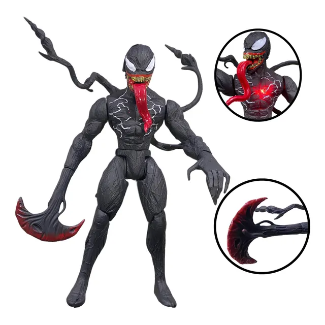 Muñeco Venom Figura Articulada Spiderman Juguete Vm