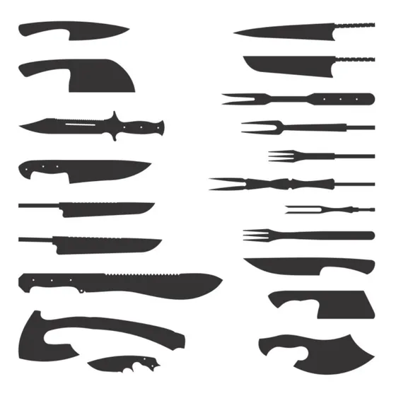 Kit Moldes De Facas + Cabos E Guardas Completo Cutelaria