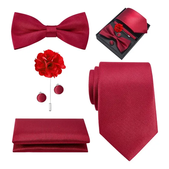 Juego De Corbatas De Gemelos Para Hombre Caja De Regalo 6pcs