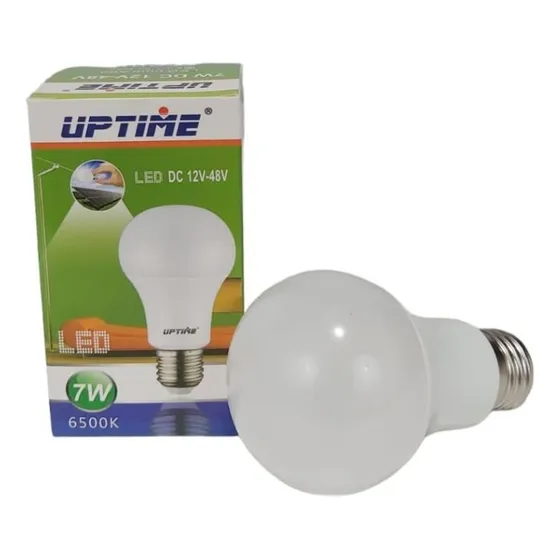 5 Lâmpadas Bulbo Led 7w E27 12v 6500k Branco Frio