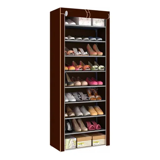 Organizador Zapatero Botinero De Calzado 9 Niveles Waggs Color Marrón