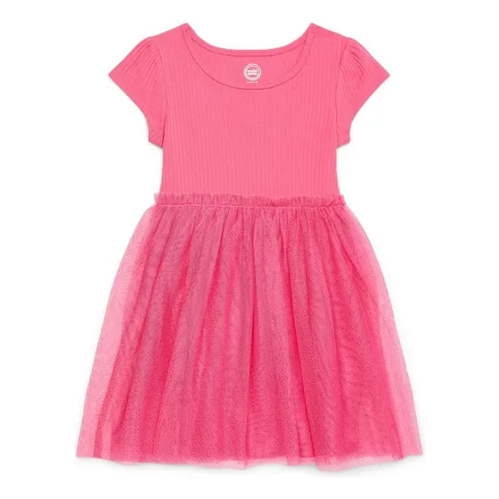 Vestido Para Niñas Con Falda De Tul Brillante