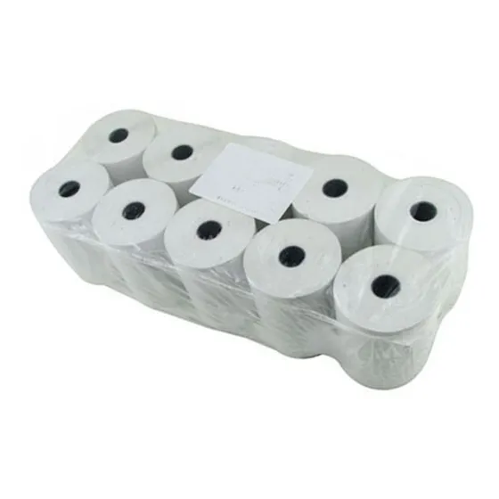 10 Rollos Papel Obra 57mm X 25mts- Impresora, Calculadora Color Blanco