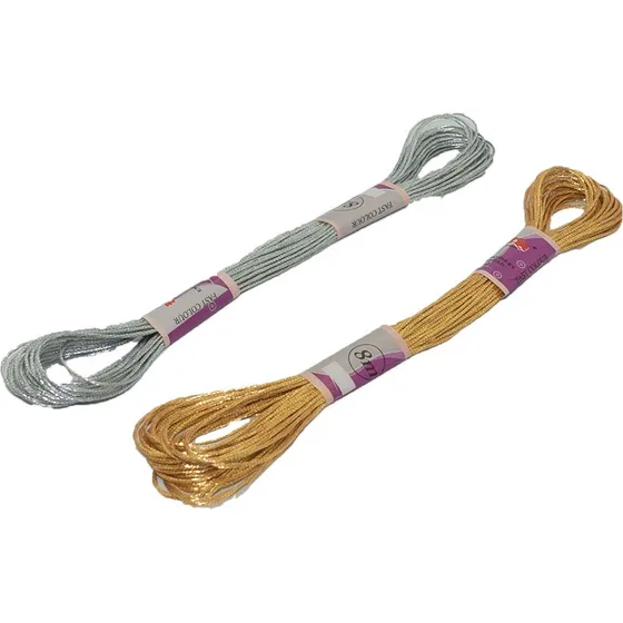 Hilo Bordar Lurex Madejas 8 Mts Verde Rojo Dorado Plata
