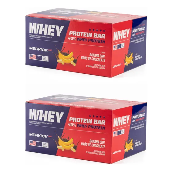 Mervicklab Whey Protein Bar X 2 Unid. En Caja 780g X 12 C/u 