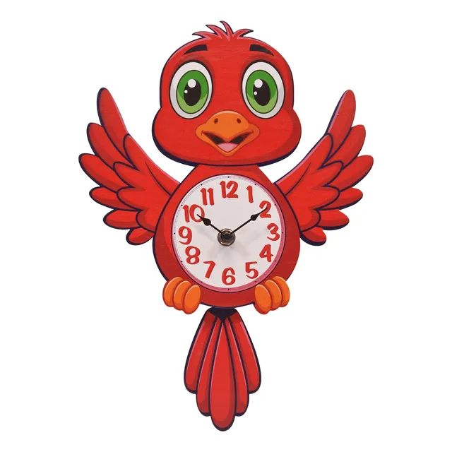 Mark Feldstein Associate Cardinal Red Bird Reloj Pared Cola