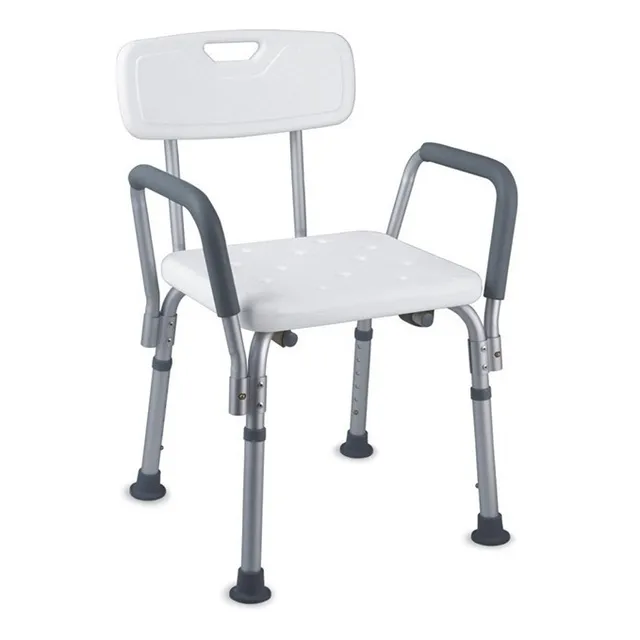 Silla Para Ducha En Aluminio Altura Regulable Con Agarradera