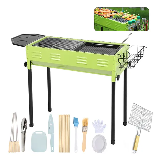 Asador De Carbón Parrilla Bbq Portátil Plegable Barbacoa