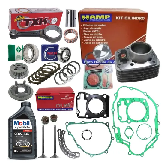 Kit Motor Cg150 Hamp Titan Fan Bros Embreagem Hamp Biela Txk