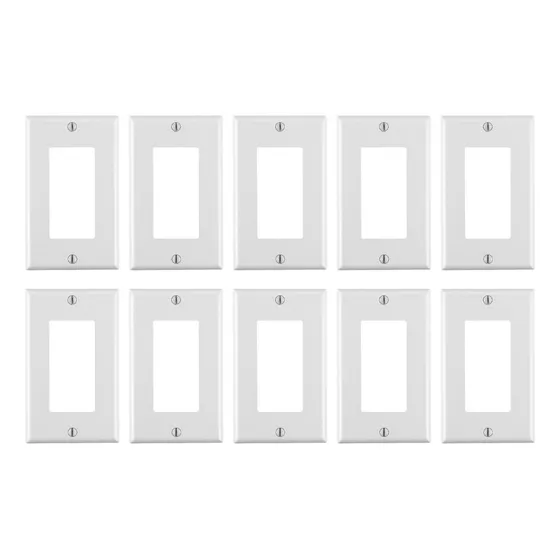 Placa Decora  1v Bco Leviton - 10 Pzas