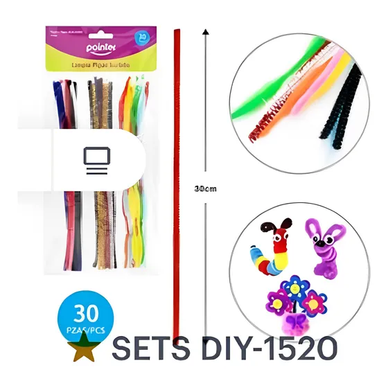 Coloridos Limpia Pipas Pointer - Set De 30 Piezas