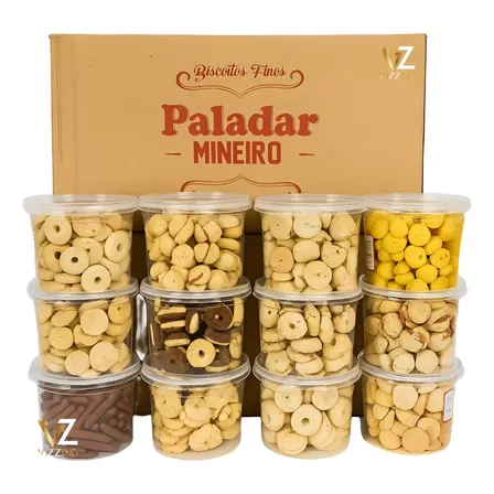 Biscoito Paladar 400g Amanteigado Sortido Caixa 6 Unidades