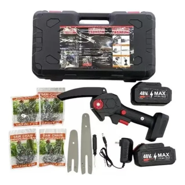 Mini Sierra Electrica De Mano Portatil 4 Cadenas