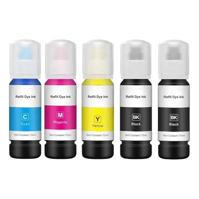 Kit 5 Tinta Genérica Para 544 504  L5190 L5290 L5590 L3250 Negro