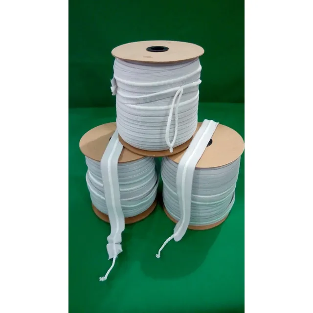 Rollo Elastica Blanca Con Cordón 30mm - 3cms Ancho