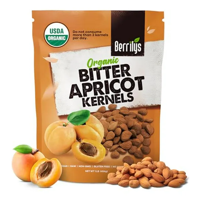 Almendras Amargas De Albaricoque Orgánicas Usda, 1 Lb (16 Oz