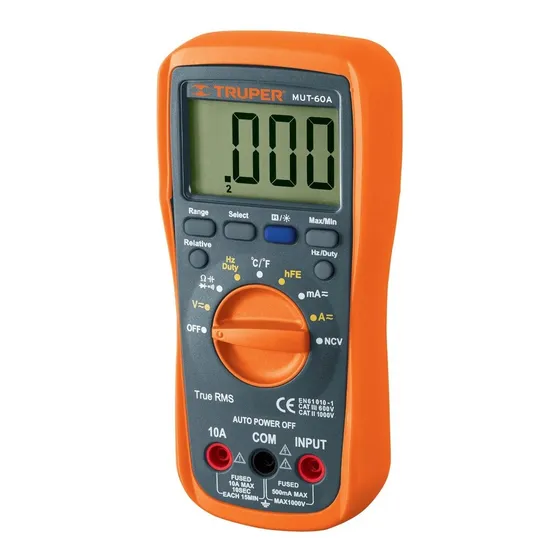 Multimetro Rms Verdadero Profesional Y Auto Rango Deluxe