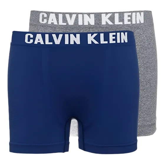Kit 2 Cuecas Calvin Klein Infantil Sem Costura Indigo/mescla