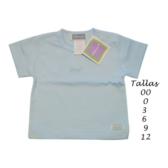 Camiseta Manga Corta Niño Marca Bbmio 100% Algodón 
