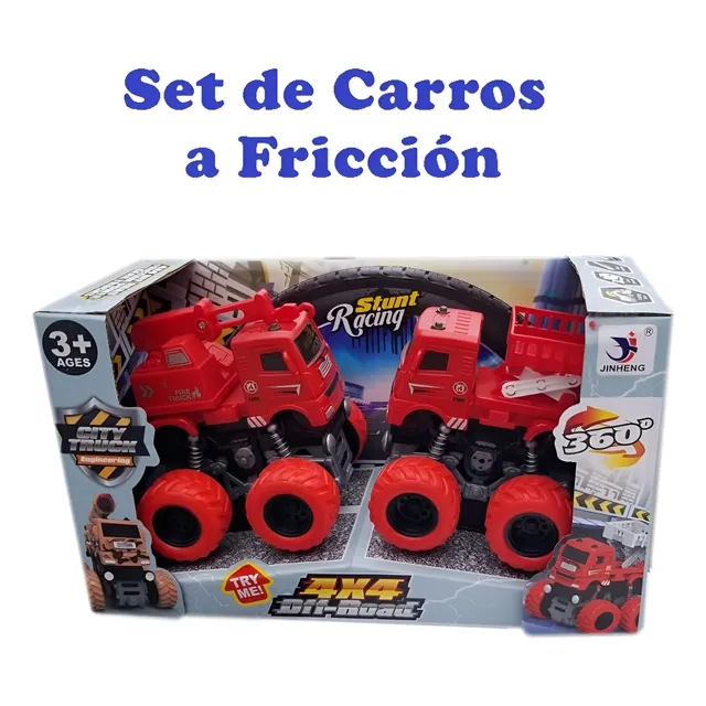 Juguete Set 2 Carros A Fricción Para Niños