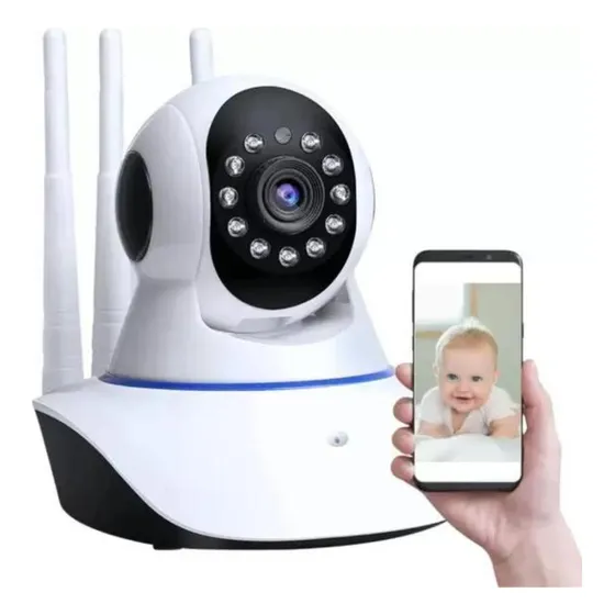 Monitor para Bebés Cámara IP Wifi SD Visión Nocturna 3 Antenas