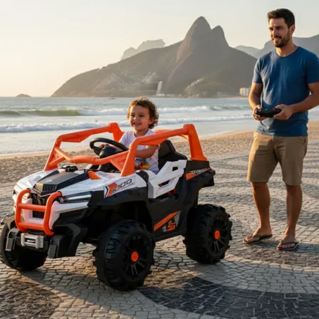 Quadriciclo Infantil Mini Carro Elétrico 1000 Atv Maxi Toys - Branco