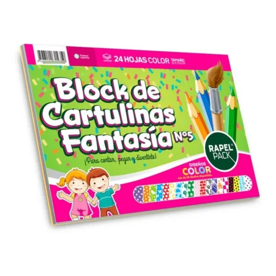 Block De Cartulinas Fantasia N° 5 X 24 H. Igneo 7103 Color