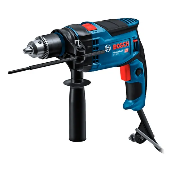 Taladro percutor atornillador eléctrico de 13mm Bosch GSB 16 RE 850W + accesorio con caja de cartón 220V 60Hz