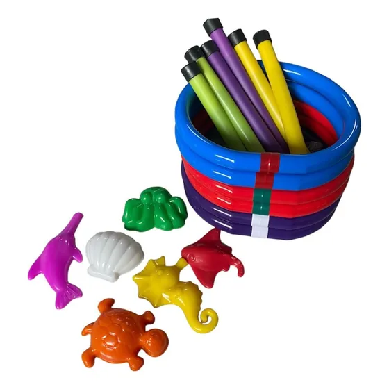 Argolas Para Piscina Kit Com 6,  Aula De Natação