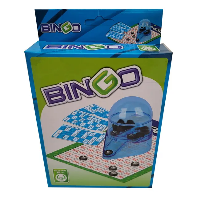 Bingo Con Balotera Plástica 90 Balotas Cartones Portable