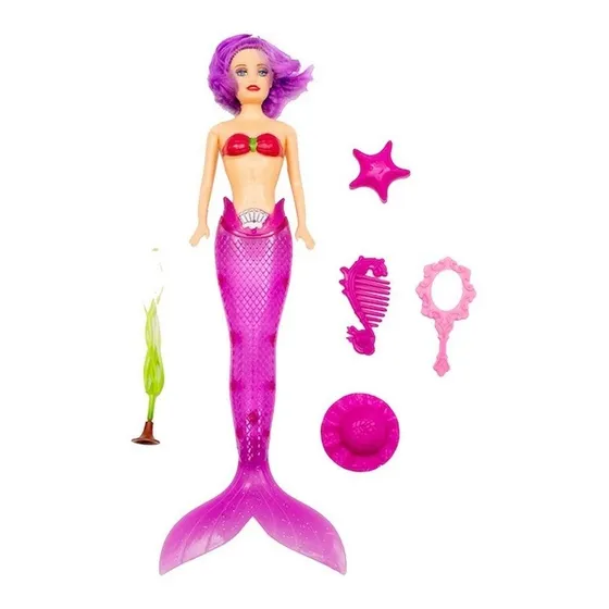 Boneca Alana Sereia Com Led E Acessorios