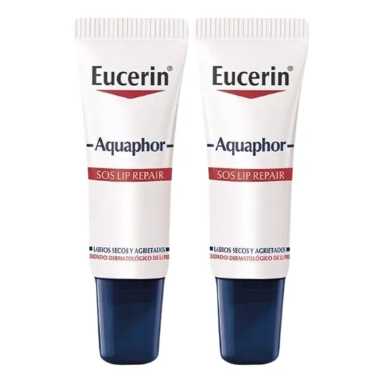 Combo X2 Eucerin Aquaphor Reparador De Labios S.o.s 10ml