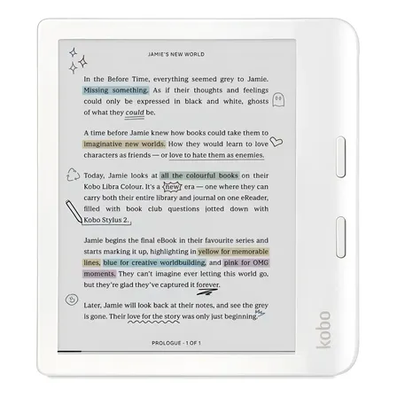 LECTOR DE LIBROS DIGITALES KOBO LIBRA COLOUR 7 PULGADAS 32GB