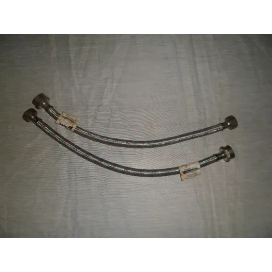 Canilla Flexible Tejida En Acero Inoxidable Para Poceta 