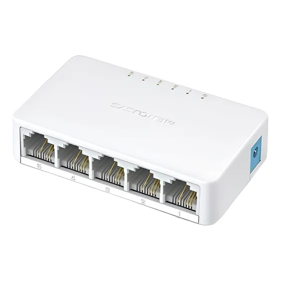 Switch 5 Puertos 10/100 Mbps 1 Año De Garantia 