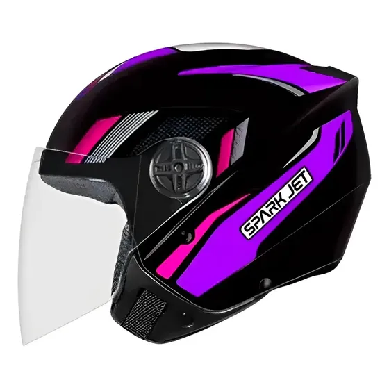 Capacete Moto Aberto Ebf Spark Jet Sting Feminino Masculino — foto 2