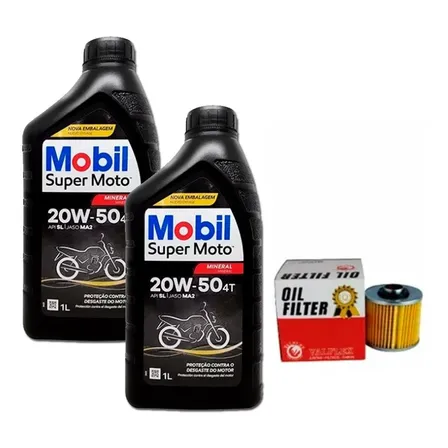 Óleo Mobil 20w50 Filtro Óleo Twister Cbx250 Falcon Nx-4 Kit