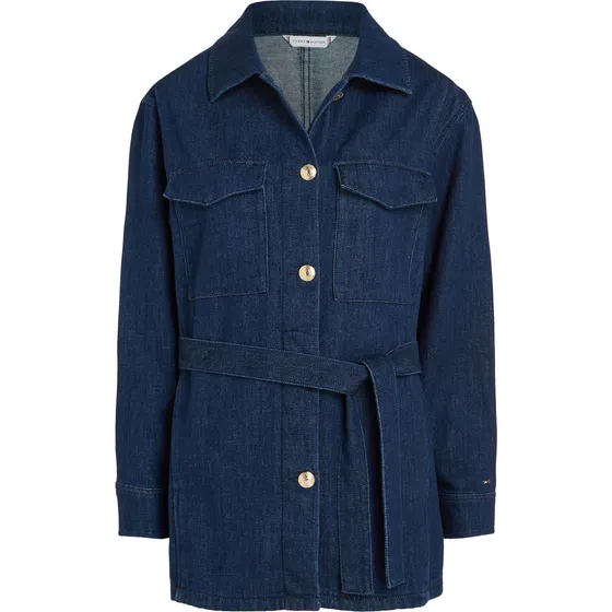 Chaqueta De Jeans Con Cinta Anudable Para Mujer Tommy Hilfiger
