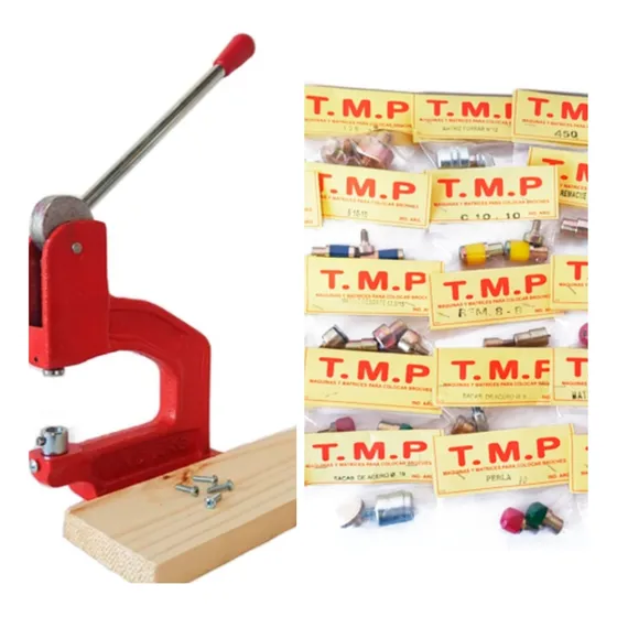 Maquina Para Broches  Y Forrar Botones +7 Matrices