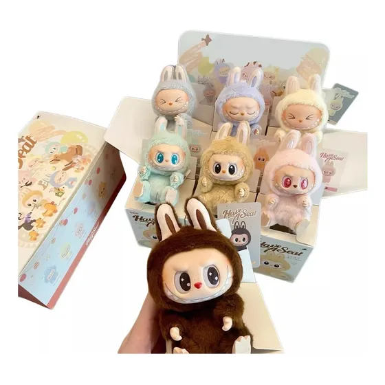 1pz Labubu Monster Generica Peluche Figura Macaron Have Seat