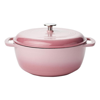 Horno Holandés Amazon Basics, Hierro Fundido, Cap 5.6l, Rosa Horno Holandés Amazon Basics, Hierro Fundido, Cap 5.6l, Rosa