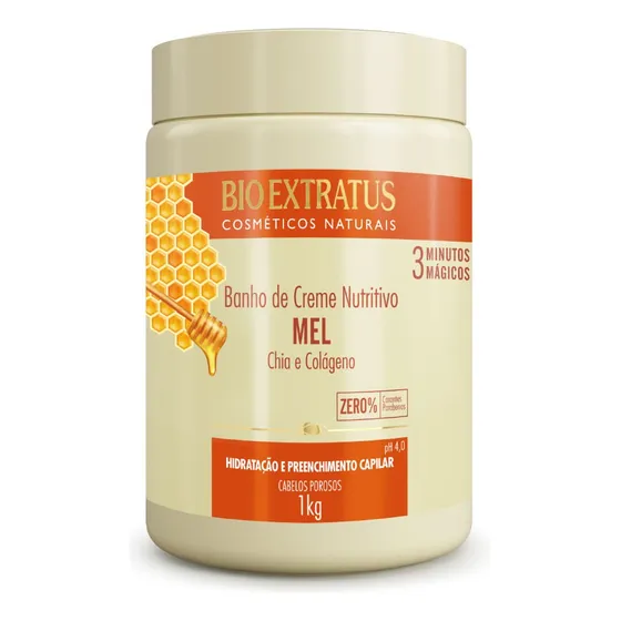Banho de creme Bio Extratus Mel de 1000mL 1000g