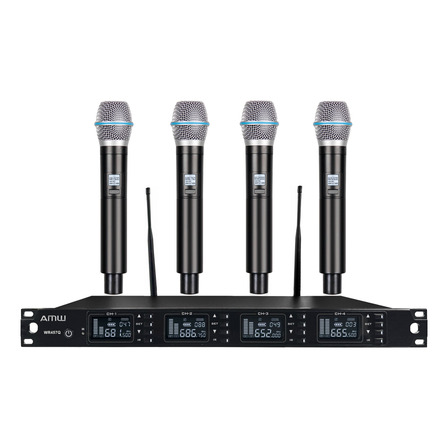 Amw Au3000 Microfone Sem Fio 4 Canais Fixo Uhf + Estojo Fl Amw Au3000 Microfone Sem Fio 4 Canais Fixo Uhf + Estojo Fl