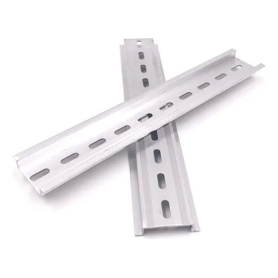 Riel Din Aluminio Diseño Ranurado Largo Ancho Alto